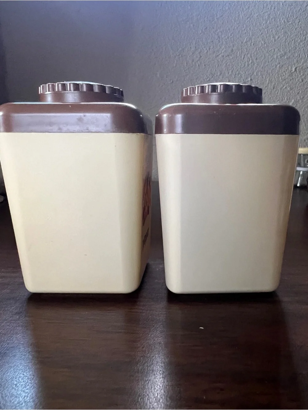 Vintage Large Plastic Salt and Pepper Shakers 60s